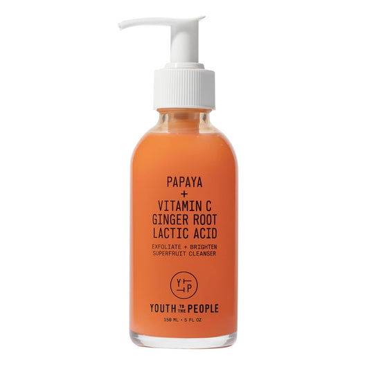 Superfruit Facial Cleanser - Gentle Exfoliating Cleanser, Formulated with Papaya + Vitamin C, Promotes Cell Turnover for Radiant Skin, Evens Skin Tone & Texture, with AHA + BHA