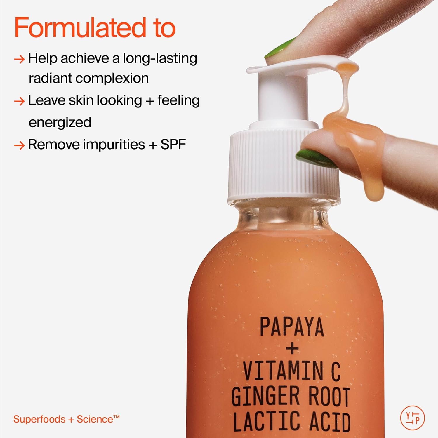 Superfruit Facial Cleanser - Gentle Exfoliating Cleanser, Formulated with Papaya + Vitamin C, Promotes Cell Turnover for Radiant Skin, Evens Skin Tone & Texture, with AHA + BHA