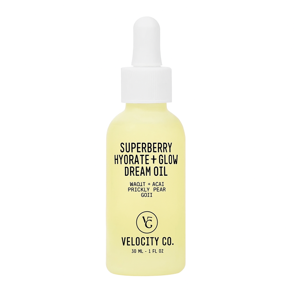 Superberry Hydrate + Glow Dream Face Oil (1 Fl Oz), Revives Dull + Dry Skin, Boosts Radiance, Squalane, Omega Oils, Vegan