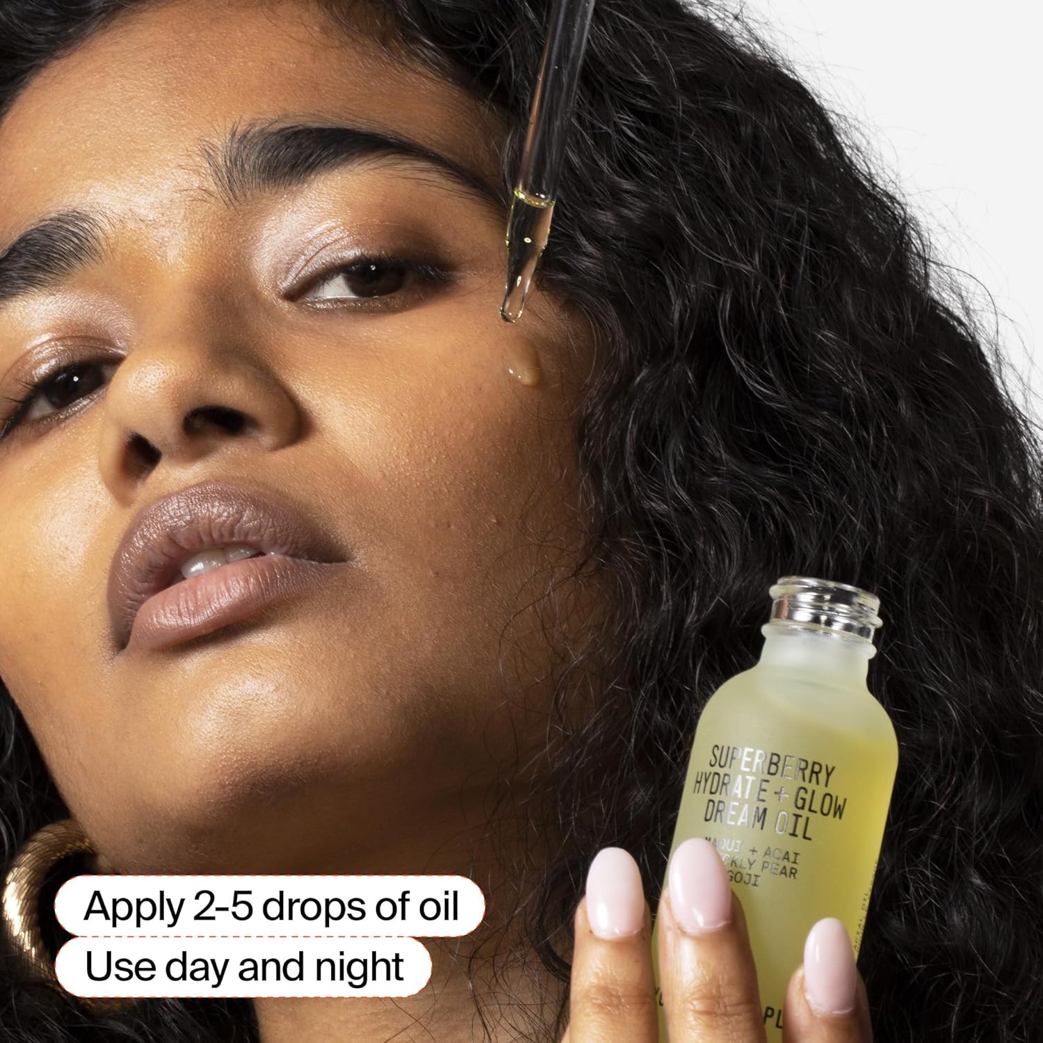 Superberry Hydrate + Glow Dream Face Oil (1 Fl Oz), Revives Dull + Dry Skin, Boosts Radiance, Squalane, Omega Oils, Vegan
