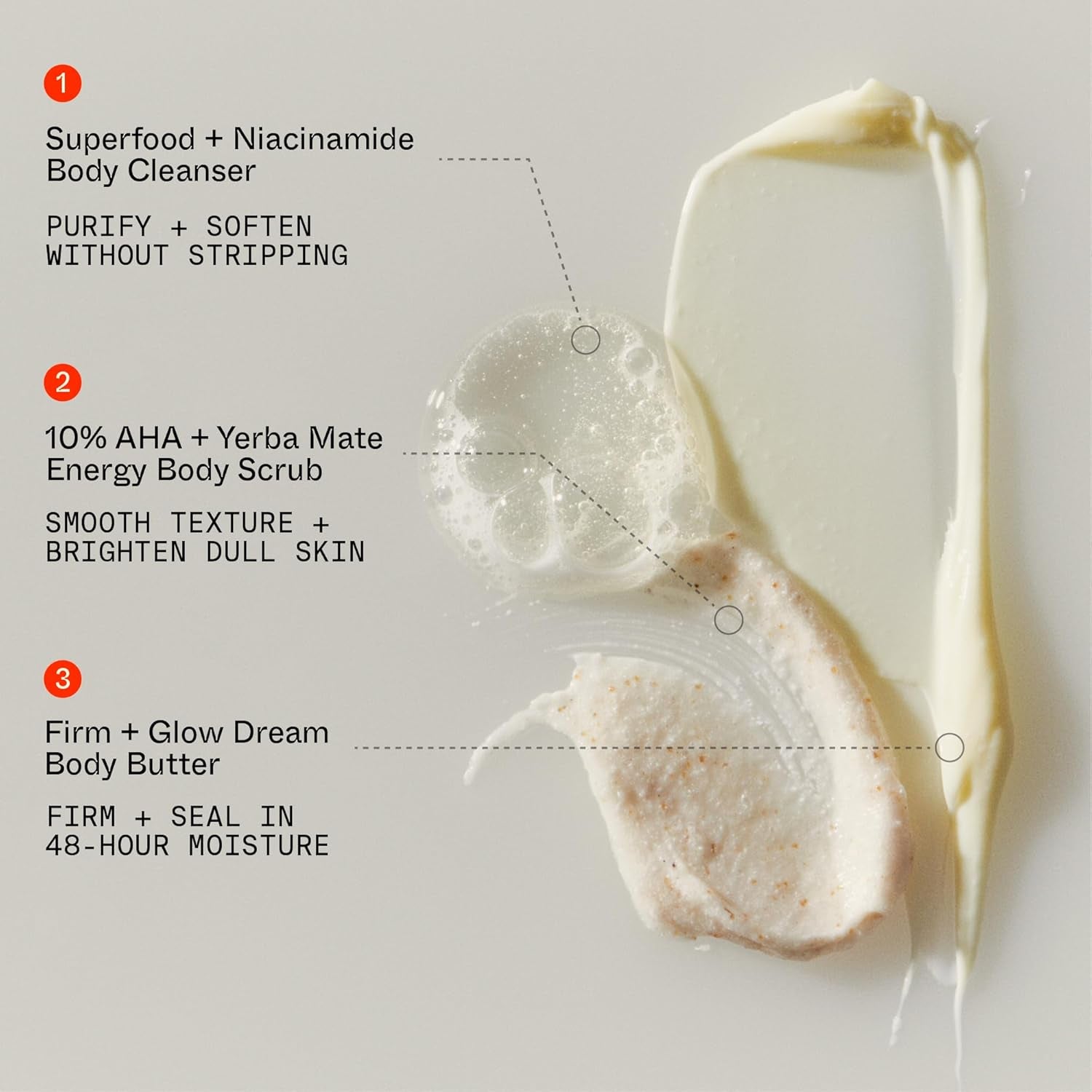 the Youth System Body Care Set, 3-Pc Travel Giftset for Glowing Skin All Over, with Superfood + Niacinamide Cleanser, Smoothing Exfoliant Scrub, and Ultra-Luxe Body Butter