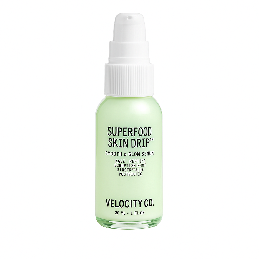 Superfood Skin Drip Face Serum (1 Fl Oz), Strengthens Skin Barrier + Evens Skin Tone, 5% Niacinamide, Kale, Peptides, Ceramides, Boosts Glow, Vegan