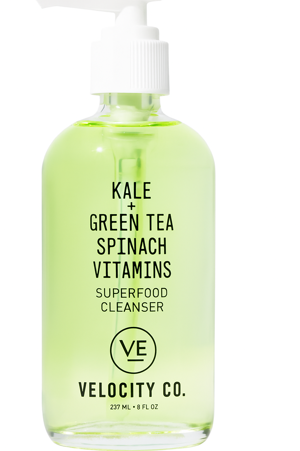 Superfood Facial Cleanser - Kale + Green Tea Daily Face Wash, Gentle Makeup Remover, with Antioxidants for Glowing Skin & Less Visible Pores, Award-Winning, Refillable Packaging
