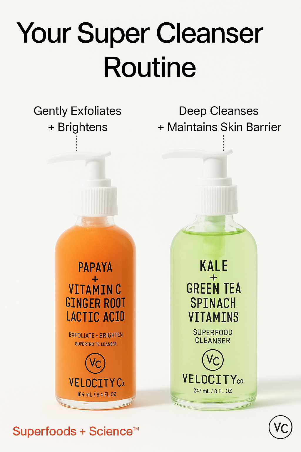 Superfruit Facial Cleanser - Gentle Exfoliating Cleanser, Formulated with Papaya + Vitamin C, Promotes Cell Turnover for Radiant Skin, Evens Skin Tone & Texture, with AHA + BHA