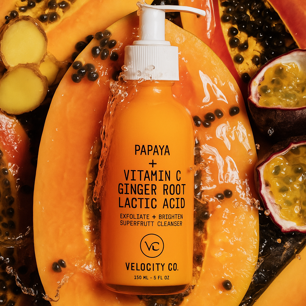 Superfruit Facial Cleanser - Gentle Exfoliating Cleanser, Formulated with Papaya + Vitamin C, Promotes Cell Turnover for Radiant Skin, Evens Skin Tone & Texture, with AHA + BHA